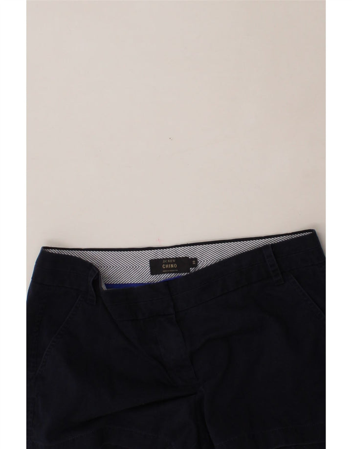 J. CREW Womens Chino Shorts US 10 Large W34 Navy Blue Cotton Vintage J. Crew and Second-Hand J. Crew from Messina Hembry 