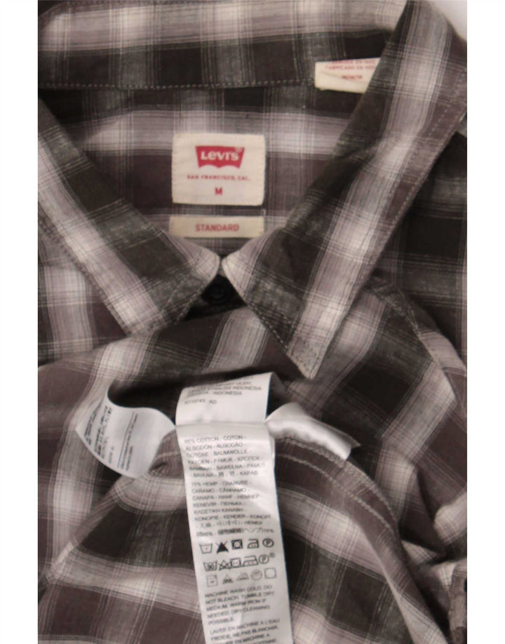 Levi's Herre Standard Fit skjorte Medium Grey Ternet Bomuld