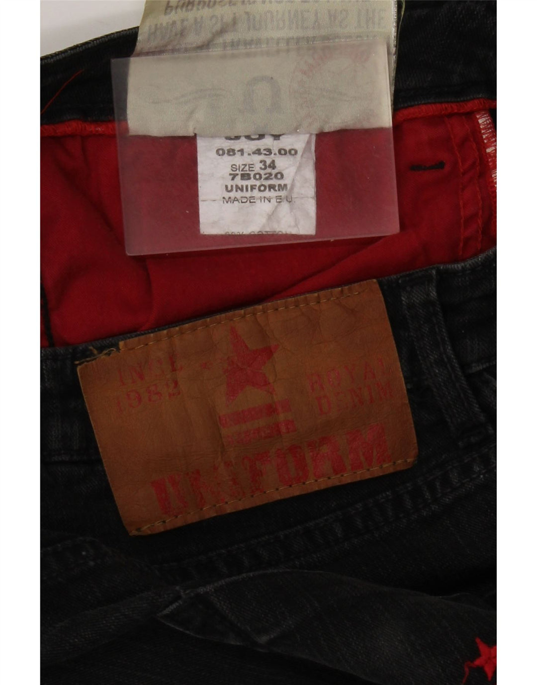 Uniform Herre Straight Jeans W34 L30 Grå Bomuld