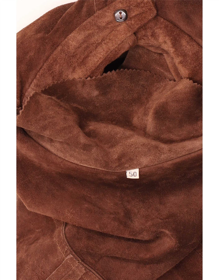 Vintage herre ruskindsskjorte IT 50 Medium Brun