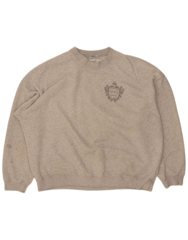 Abercrombie & Fitch Herre Oversized Sweatshirt Jumper XL Grå Flecked Bomuld