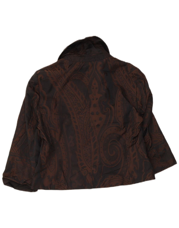 Phase Eight Dame 3/4-ærmet blazerjakke UK 14 Medium Brown Paisley