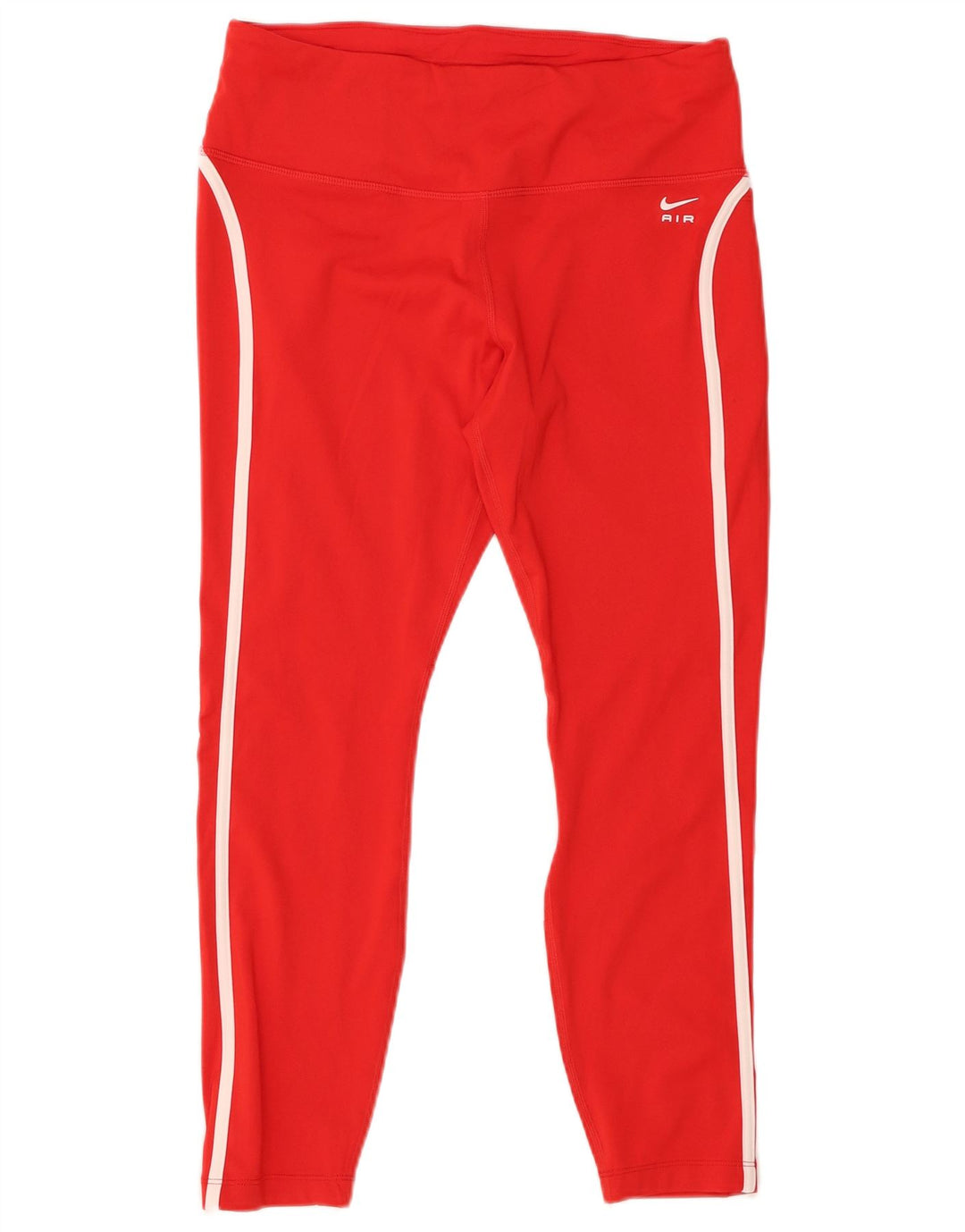 NIKE Dame Dri Fit Grafiske Crop Leggings UK 14 Large Red