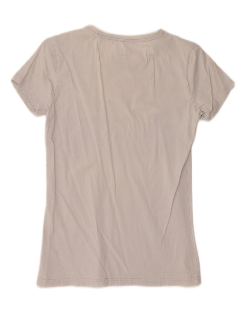 ASICS Womens Graphic T-Shirt Top UK 12 Medium White Cotton Vintage Asics and Second-Hand Asics from Messina Hembry 