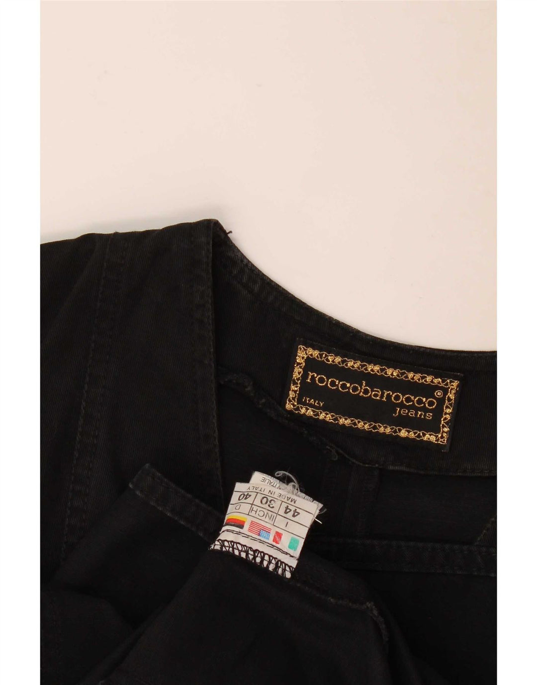 Roccobarocco Dame Ærmeløs Denim Kjole IT 44 Medium Sort Bomuld