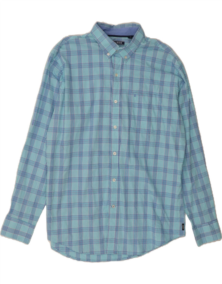IZOD Mens Shirt XL Blue Check Vintage Izod and Second-Hand Izod from Messina Hembry 