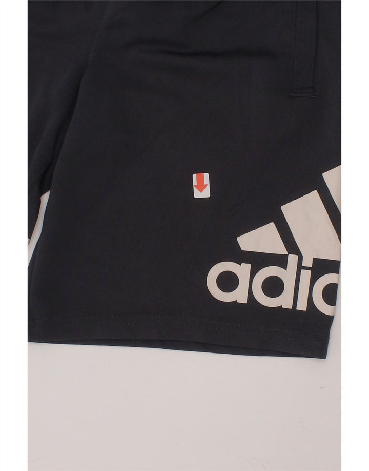 ADIDAS Boys Graphic Sport Shorts 7-8 Years  Grey Polyester Vintage Adidas and Second-Hand Adidas from Messina Hembry 