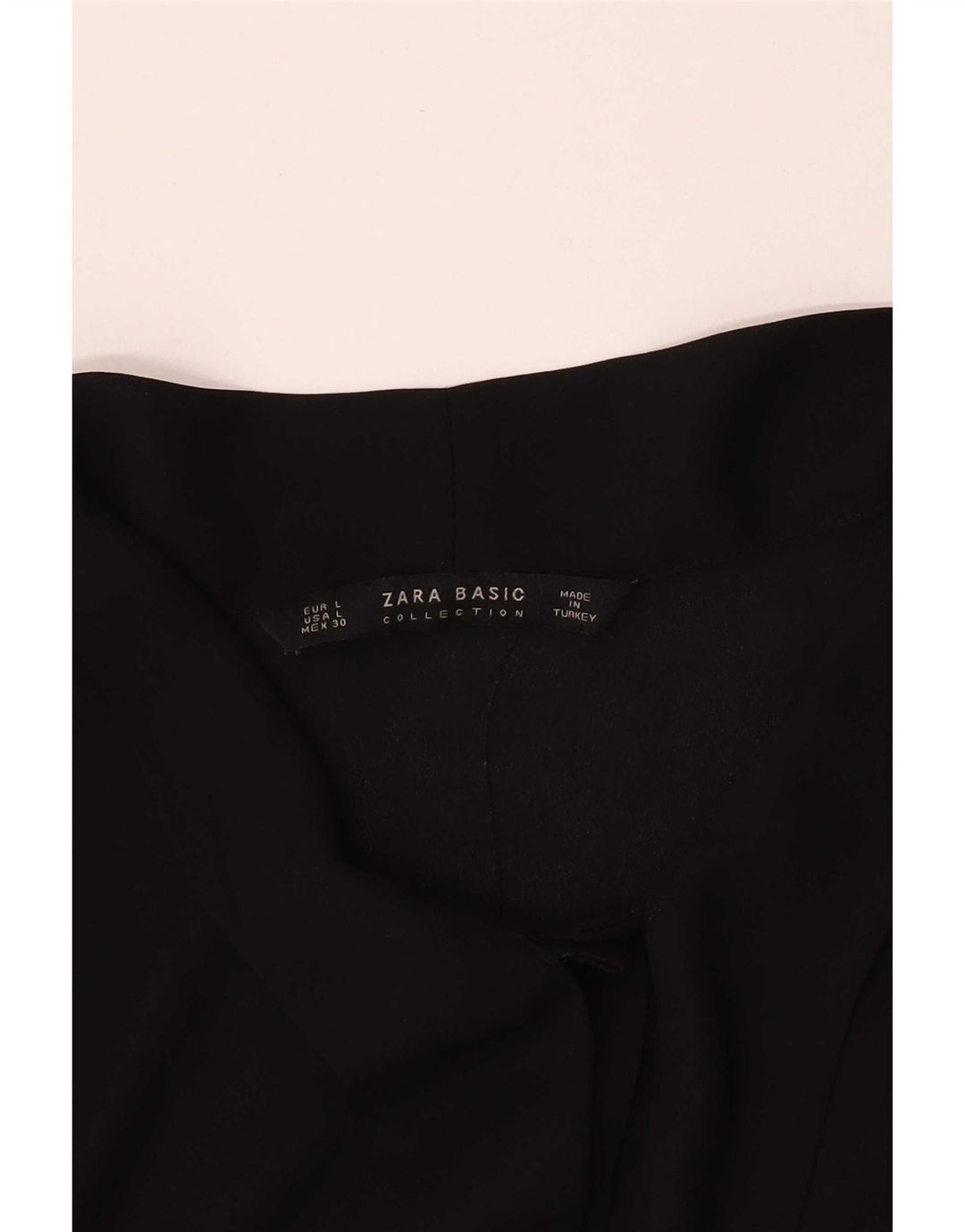 Zara Womens Front Tie Bluse Top UK 14 Large Black