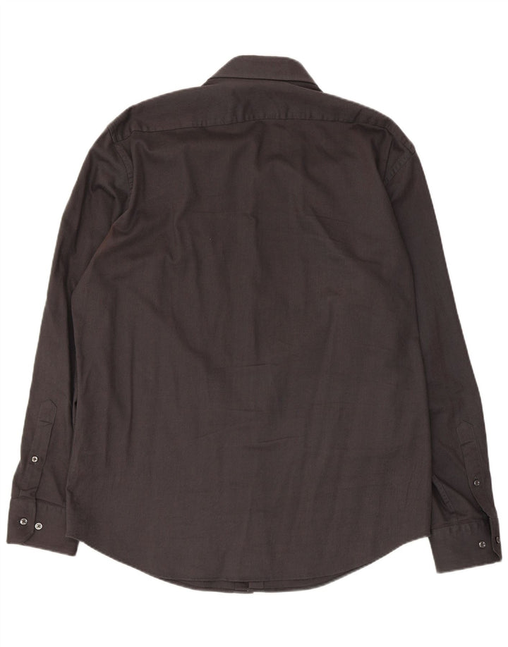 Hugo Boss Herre Regular Fit Skjorte Størrelse 43 17 XL Grå Bomuld