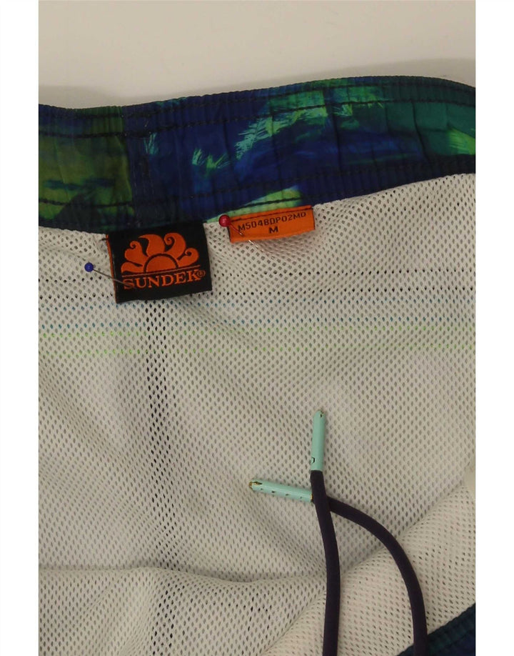 Sundek Herre badeshorts Medium Navy Blue Colourblock Polyester Hawaiian