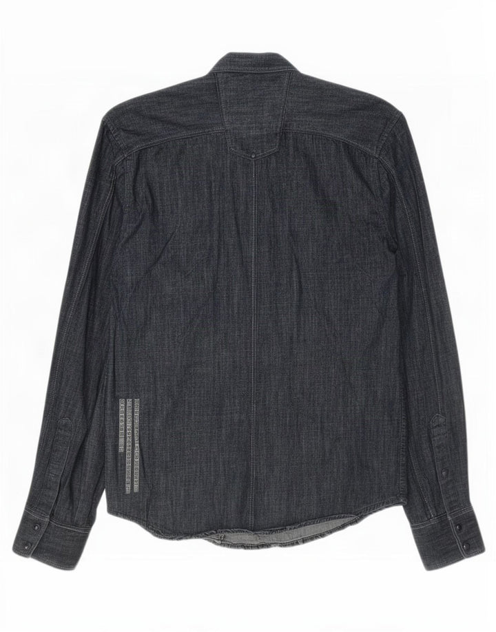 Jack & Jones Denimskjorte til mænd, lille marineblå bomuld