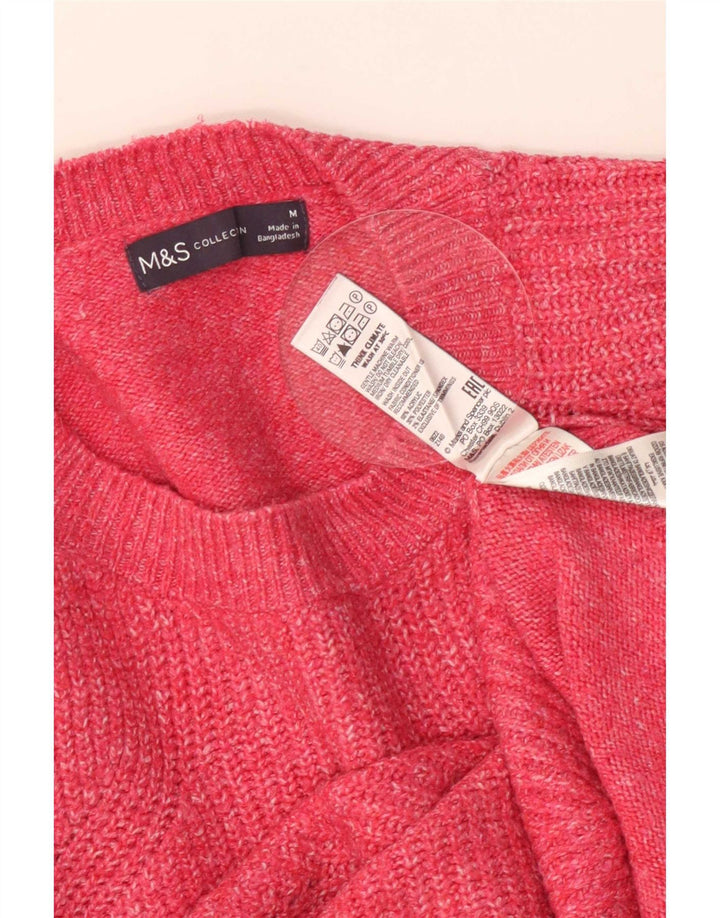 Marks & Spencer Dame sweater med rund hals DK 14 Medium Pink Flecked