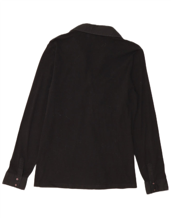 MARINA MILITARE Langærmet polotrøje til kvinder UK 18 XL Sort bomuld