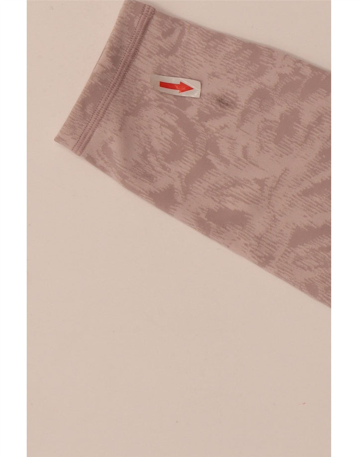 Athleta Womens abstrakt mønster Leggings UK 8 Small Pink Nylon