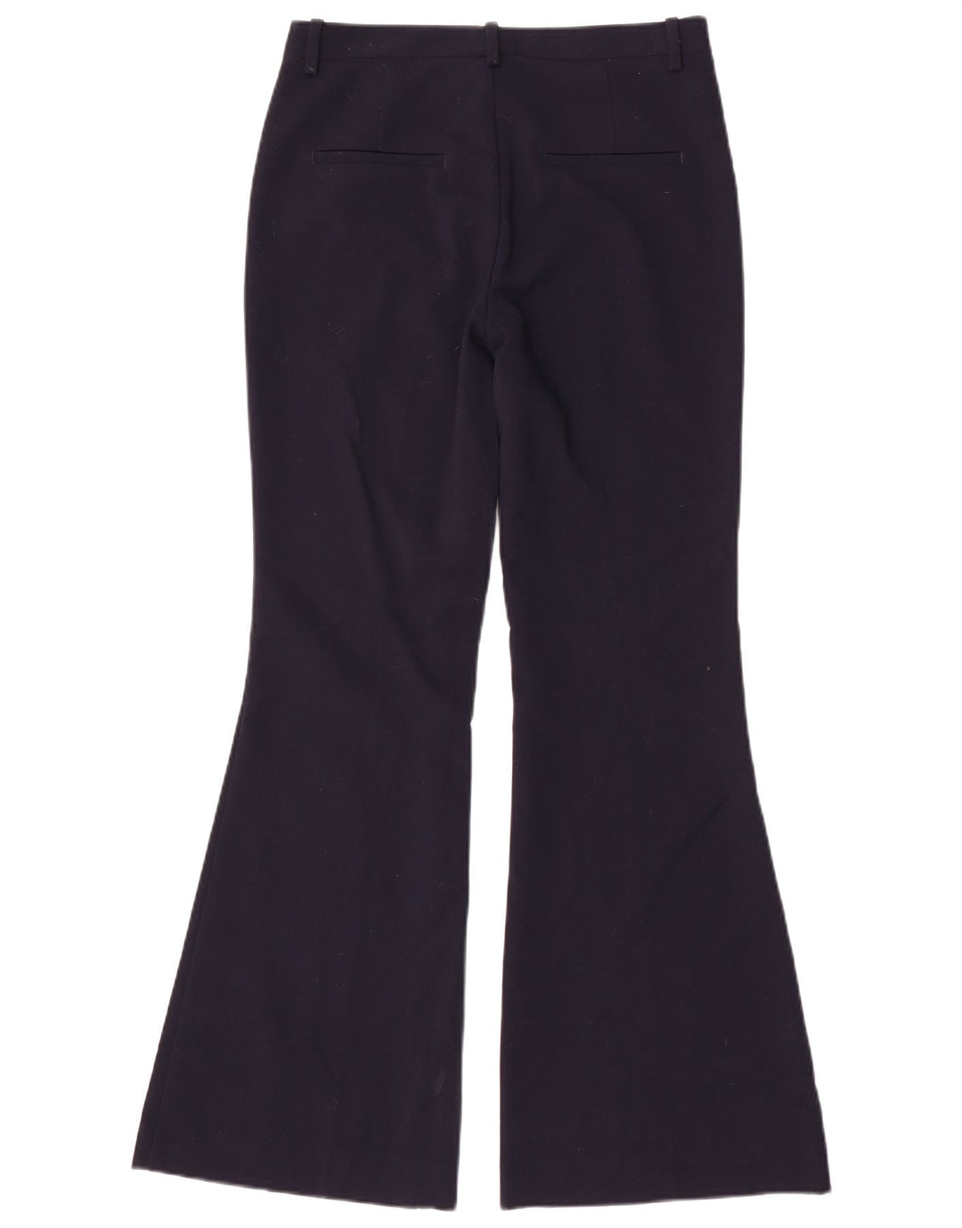 Zara Dame Flare Casual Bukser Small W26 L31 Navy Blue Polyester