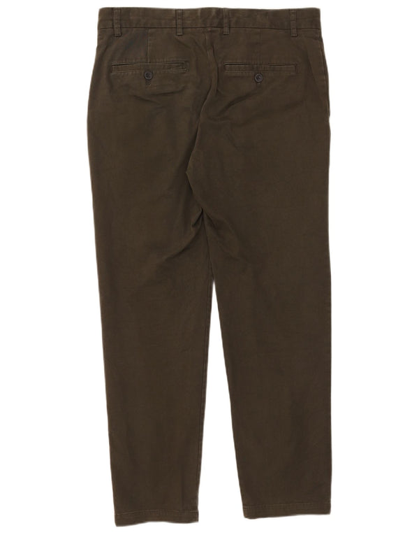 Zara Herre Slim Chino Bukser EU 40 Medium W31 L26 Khaki Bomuld