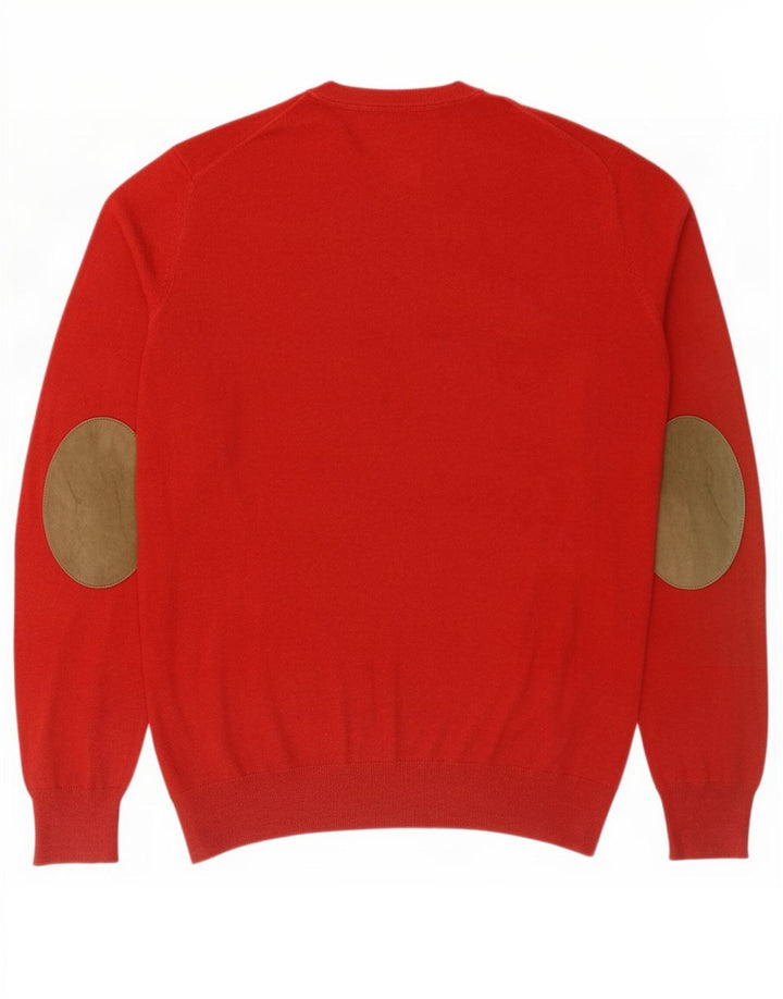 Massimo Dutti Herre V-hals sweater Medium Rød Bomuld