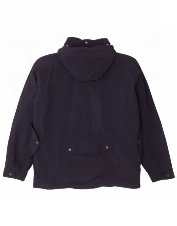 Trussardi Mens Hooded Utility Jacket UK 42 XL Navy Blue