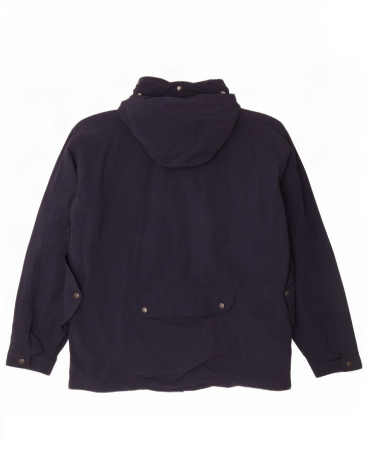 Trussardi Herre Hooded Utility Jacket UK 42 XL Navy Blue