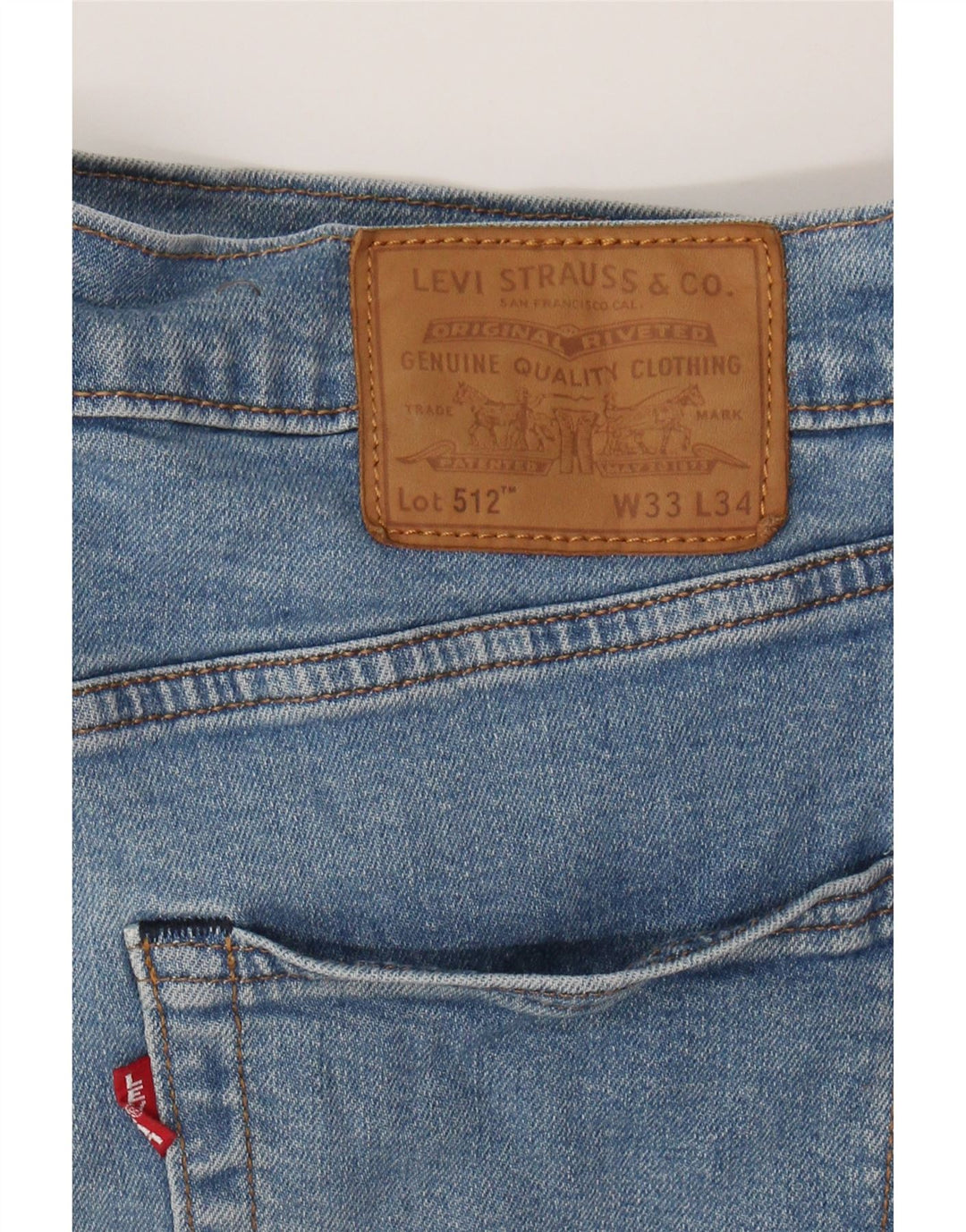 LEVI'S Womens Slim Tapered Jeans W33 L34 Blue Cotton Vintage Levi's and Second-Hand Levi's from Messina Hembry 