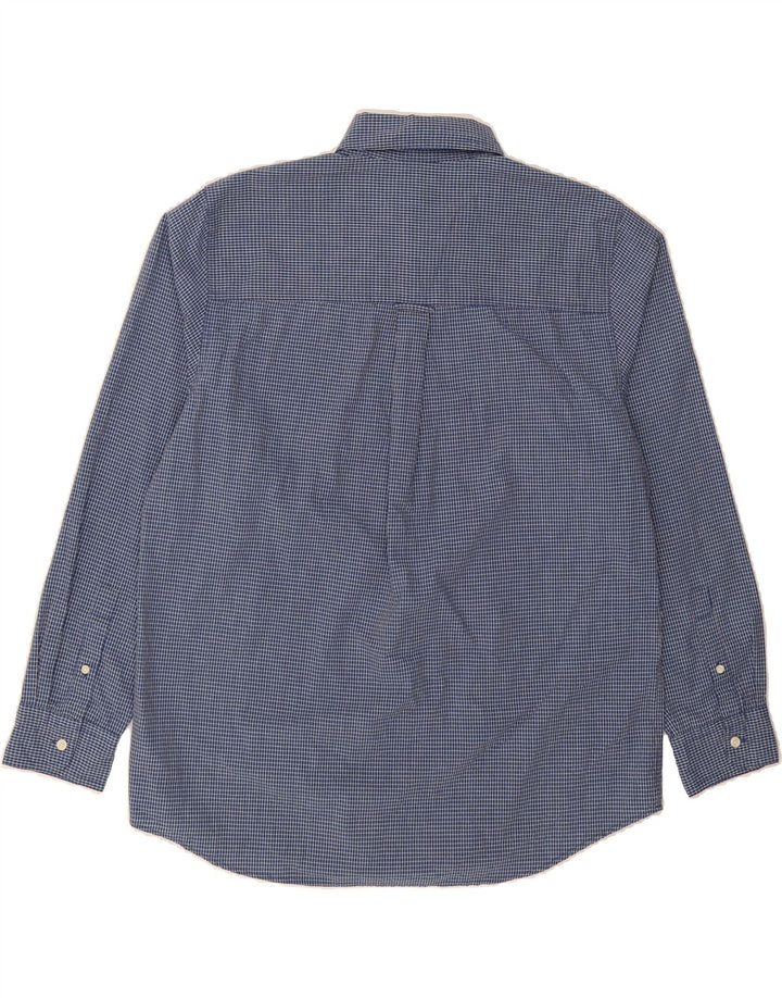 CHAPS Mens Easy Care Shirt Large Blue Check Cotton Vintage Chaps and Second-Hand Chaps from Messina Hembry 