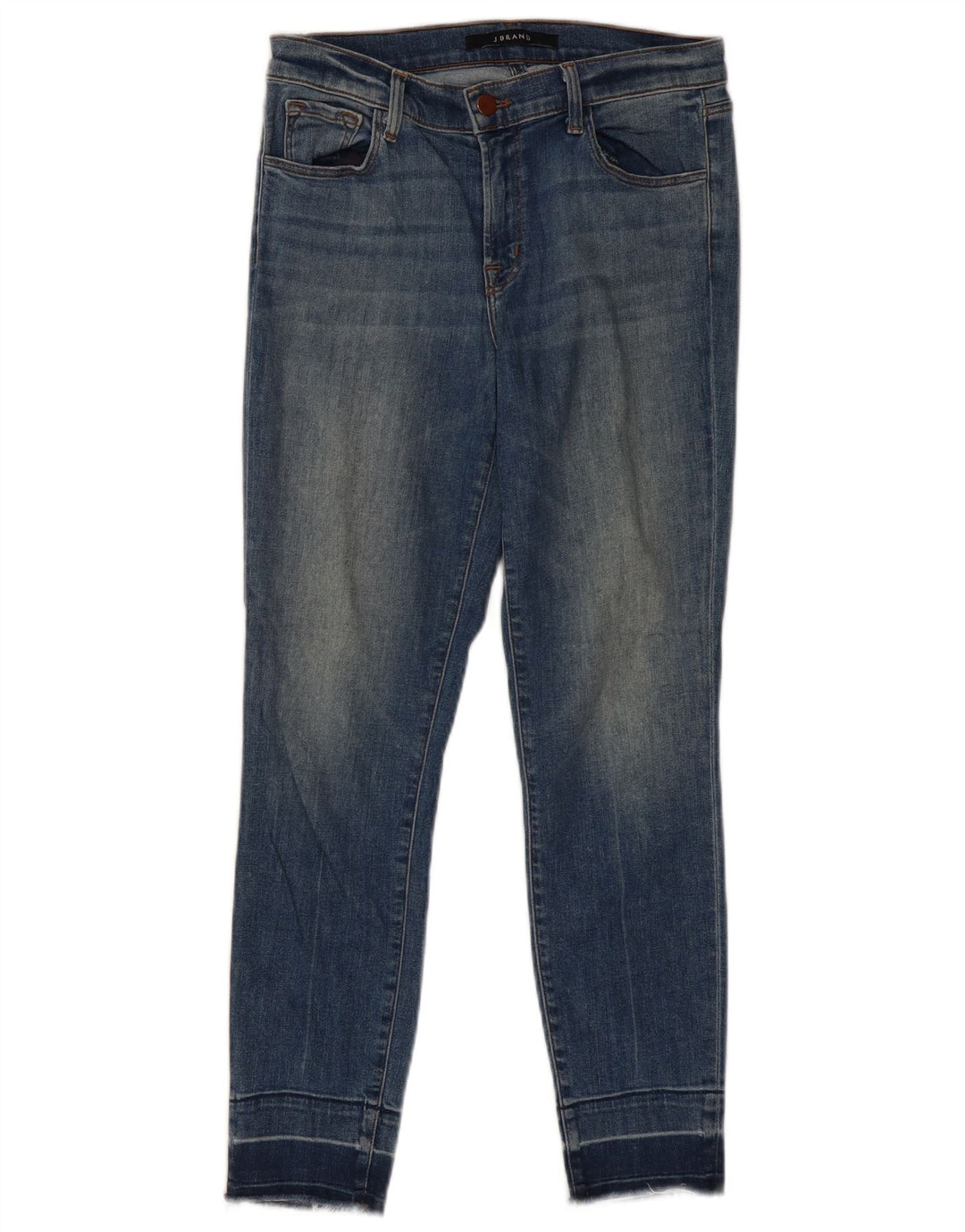 J MÆRKE Dame Mid Rise Capri Jeans W28 L27 Blå Bomuld
