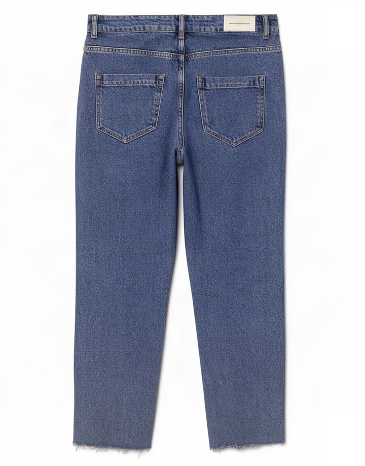 Whistle Dame Straight Jeans W30 L26 Blå Bomuld
