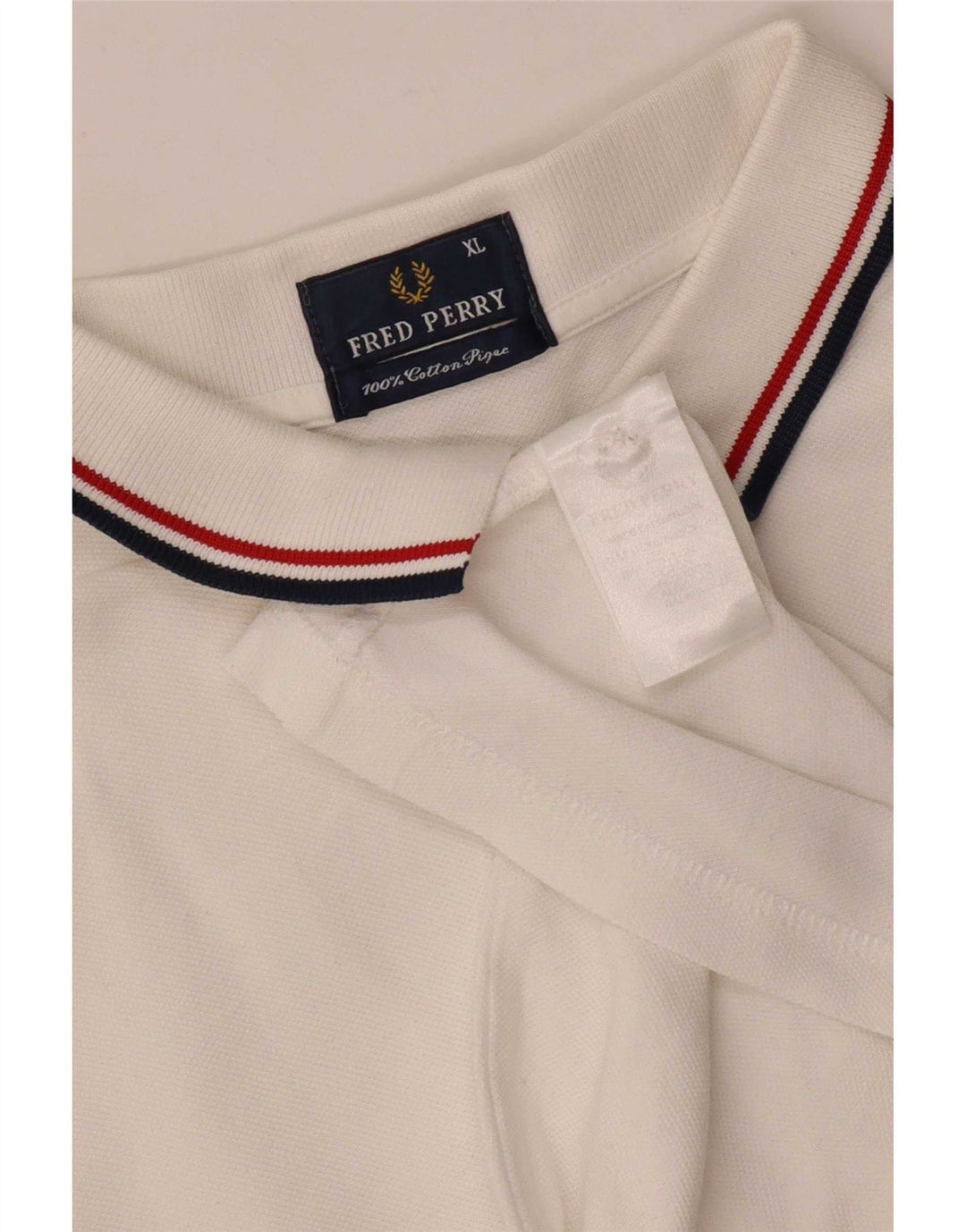 Fred Perry Herre poloshirt XL hvid bomuld