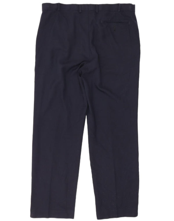 Marks & Spencer Herre Regular Fit Suit Bukser W36 L31 Marineblå Uld
