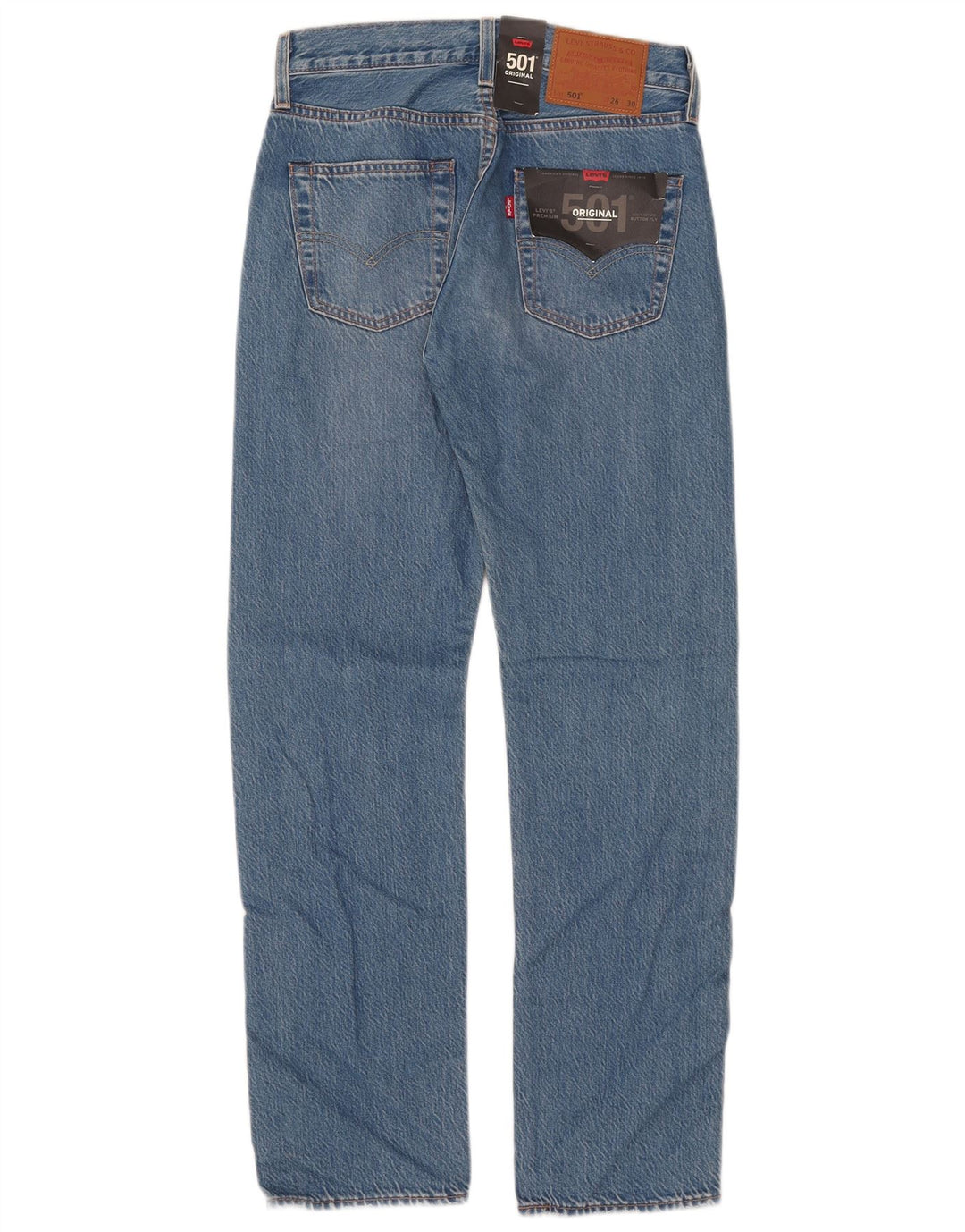 Levi's Dame 501 Straight Jeans W26 L30 Blå Bomuld