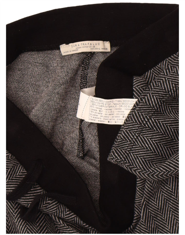 Zara Dame Trafaluc Cropped Trousers Large W30 L23 Grå sildeben
