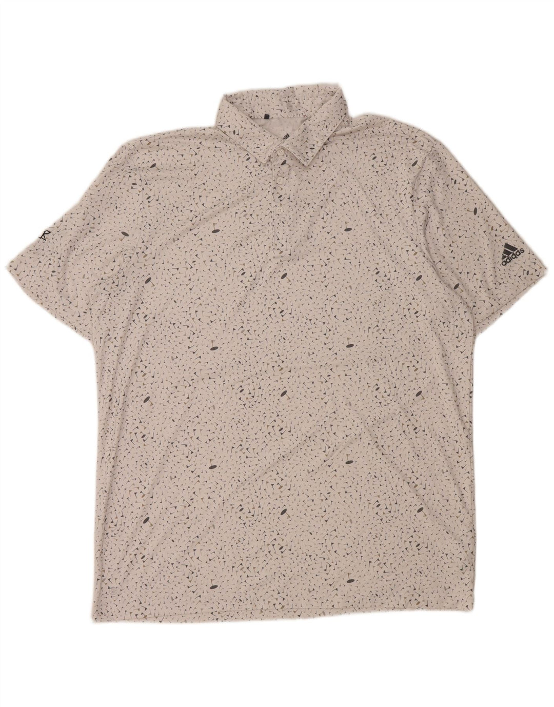 Adidas Polo Shirt til mænd Stor hvid plettet polyester