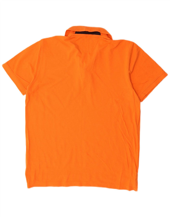 FAT FACE Mens Polo Shirt XL Orange Cotton