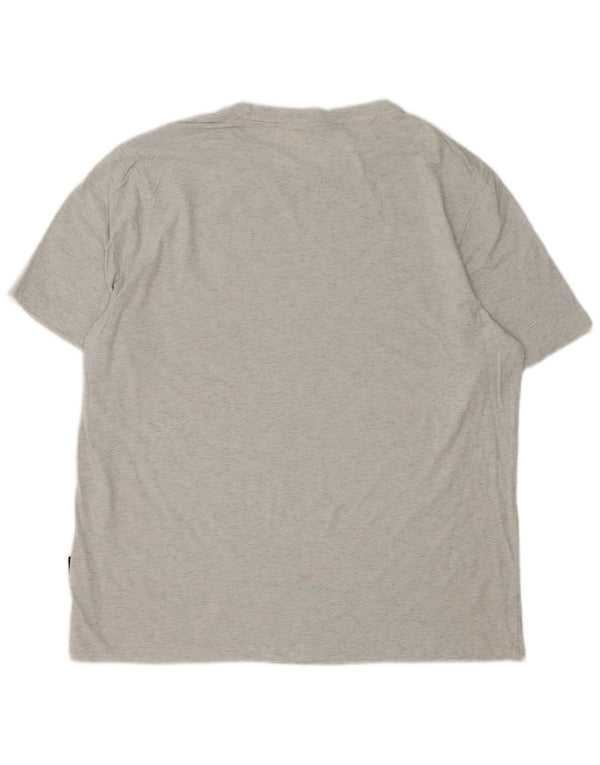 Hugo Boss Herre Grafisk T-Shirt Top 3XL Grå Flecked Bomuld