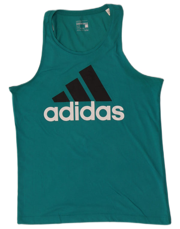 Adidas Herre Climalite Grafisk Vest Top Medium turkis bomuld