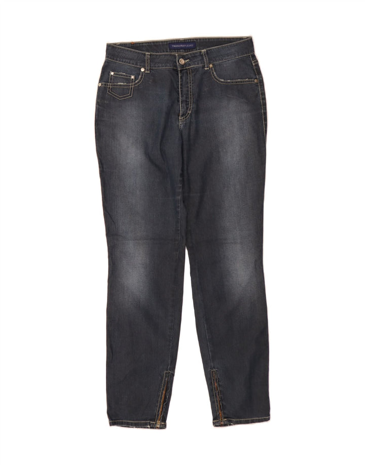 TRUSSARDI Womens Slim Jeans W28 L29 Blue Cotton Vintage Trussardi and Second-Hand Trussardi from Messina Hembry 