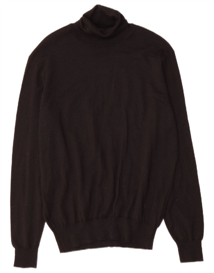 Marks & Spencer Dame Roll Neck Jumper Sweater UK 16 Large Black
