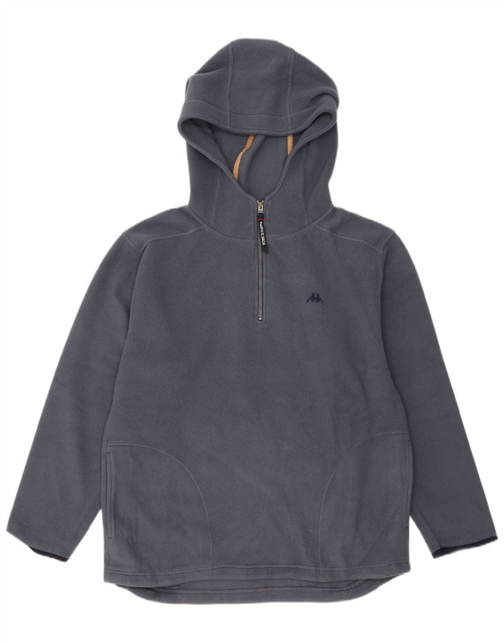 Kappa Herre hættetrøje med lynlåshals Fleece Jumper Medium Blue Polyester