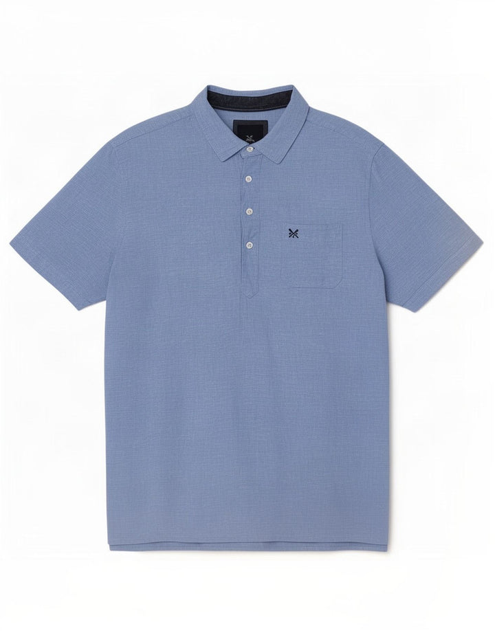 Crew Clothing Herre Kortærmet Pullover XL Blå Linen