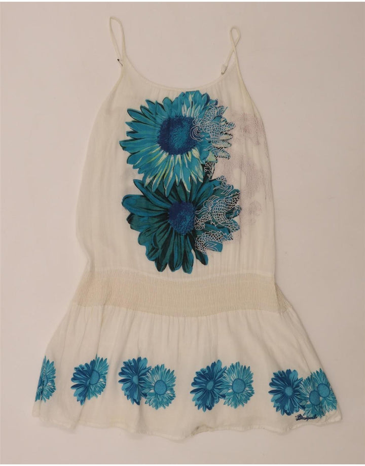 Desigual Dame Beach Sundress UK 10 Small White Floral
