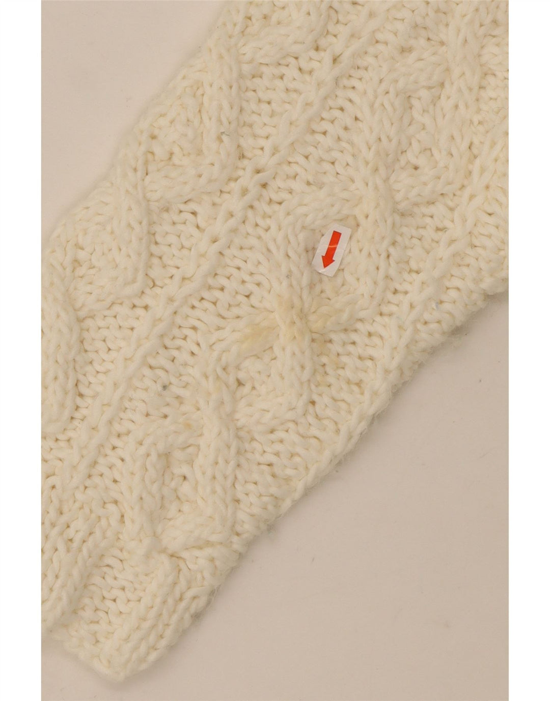 VINTAGE Dame Turtle Neck Sweater UK 16 Large Off White