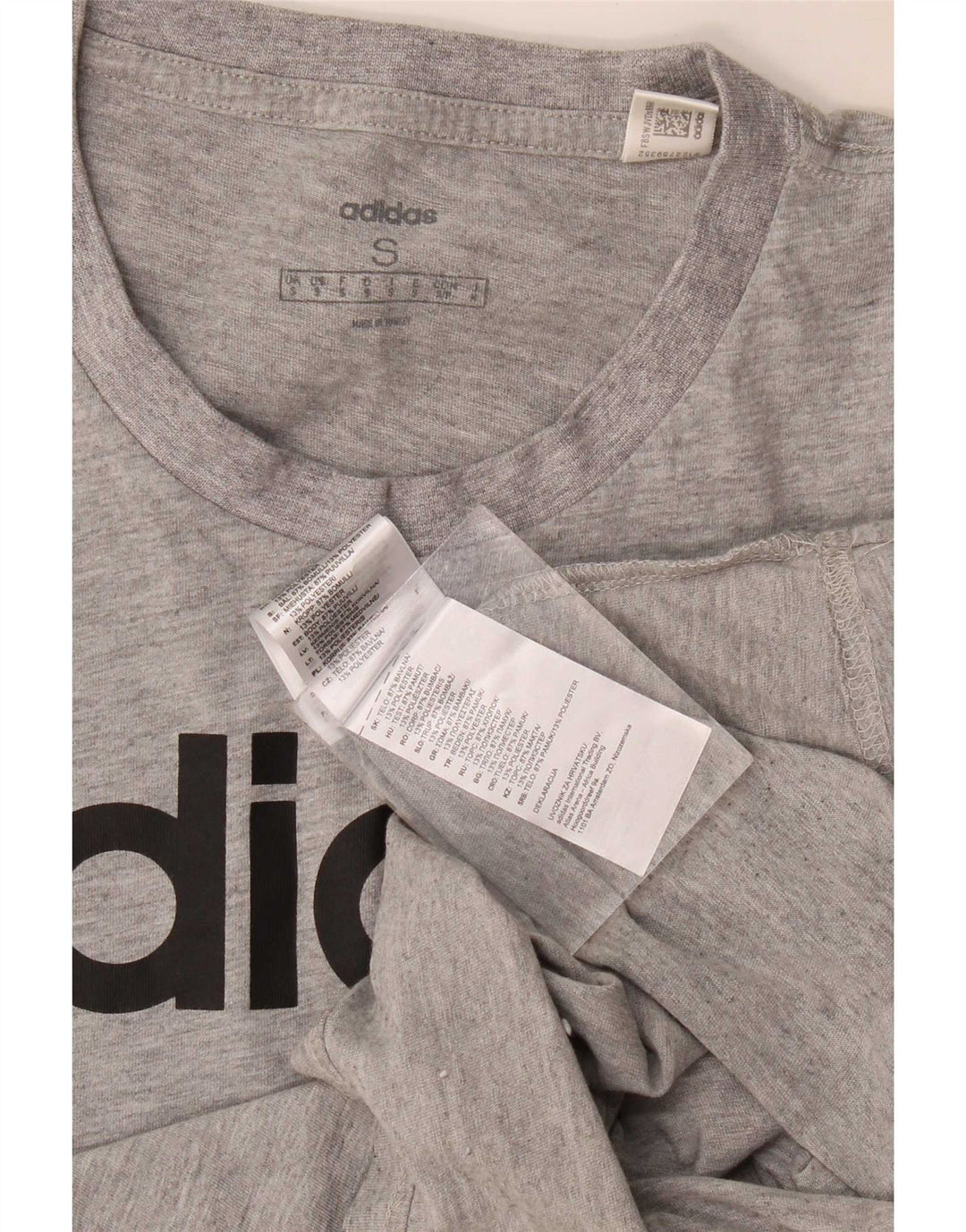 Adidas Herre Grafisk T-Shirt Top Lille Grå Bomuld