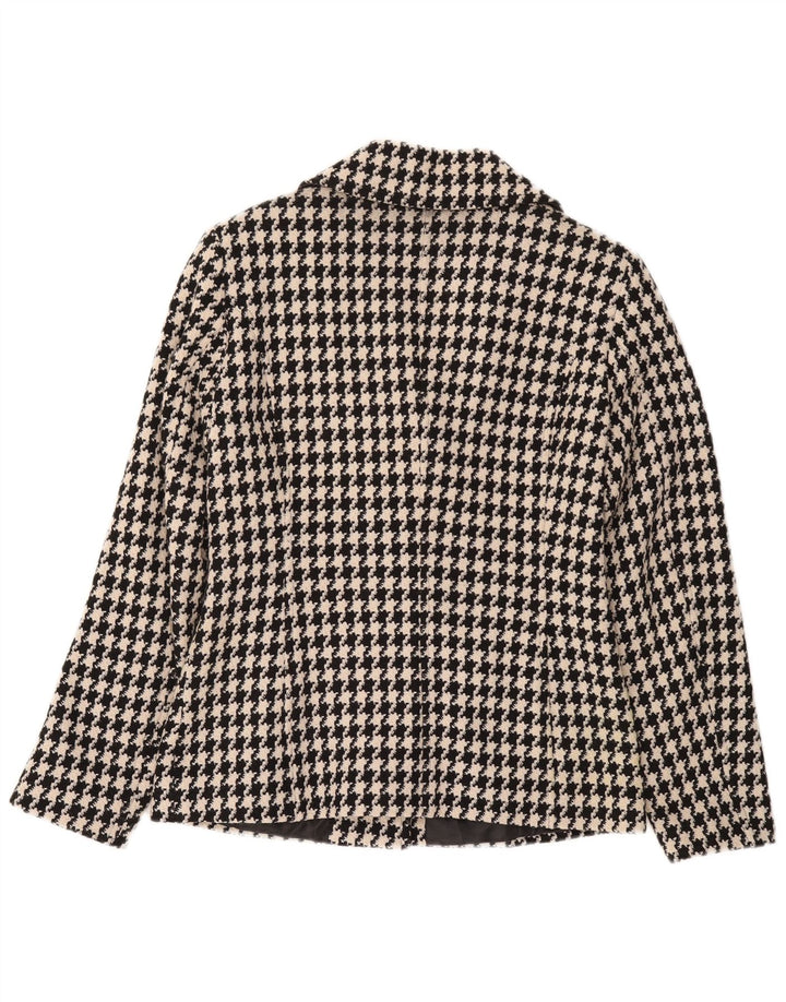Conwell Dame 3 Button Blazer Jacket UK 8 Small Black Houndstooth