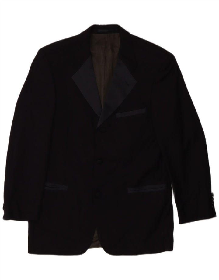 Hugo Boss Herre 3-knaps blazerjakke EU 48 Medium Navy Blue Virgin Wool