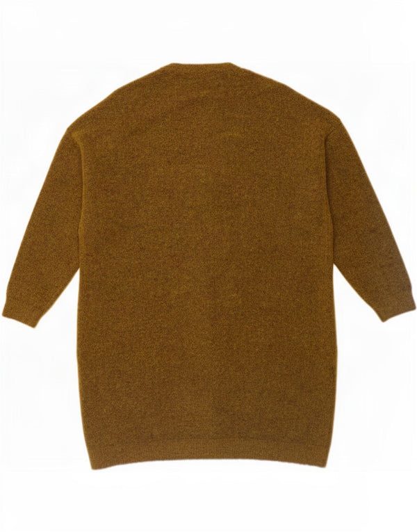 Marks & Spencer Dame Longline Open Cardigan Sweater UK 14 Medium Khaki