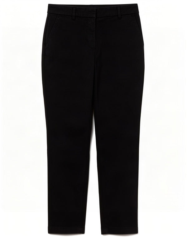 Marks & Spencer Womens Slim Chino Trousers UK 8 Small W26 L28 Black