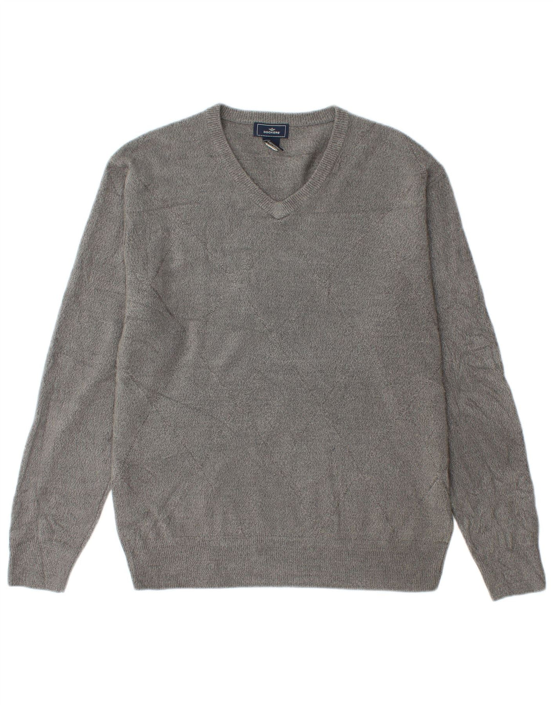 Dockers Herre V-hals sweater Medium Grå Akryl