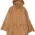 MASSIMO DUTTI Dame Hooded Parka Jacket UK 14 Medium Beige Bomuld