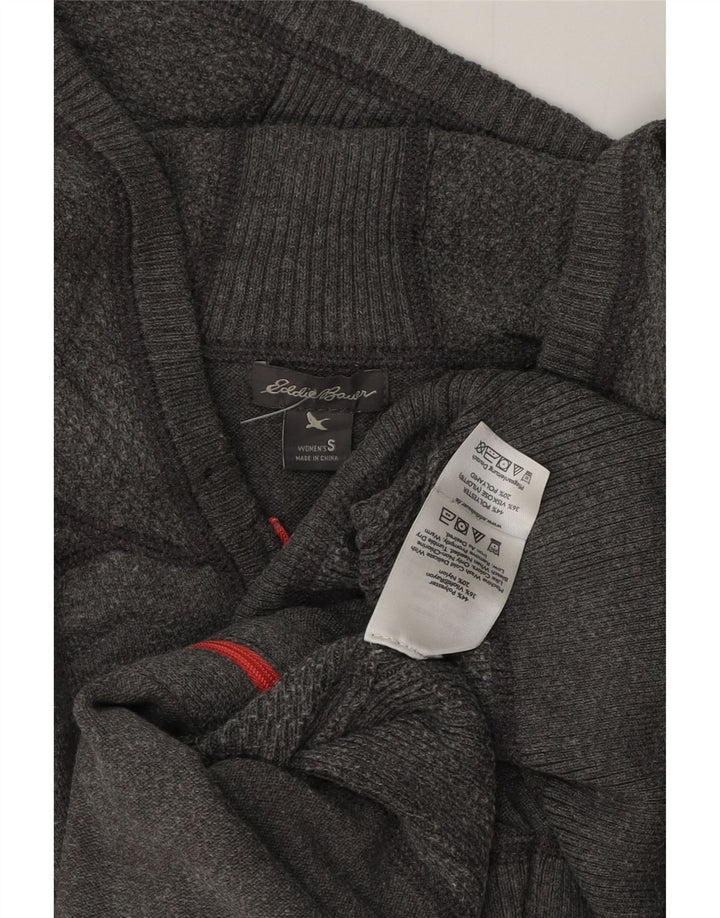 Eddie Bauer Dame Hætte Oversized Cardigan Sweater UK 10 Small Grey