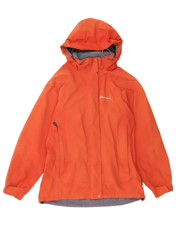 Sprayway Dame Hætte Regnjakke UK 12 Medium Orange Polyester